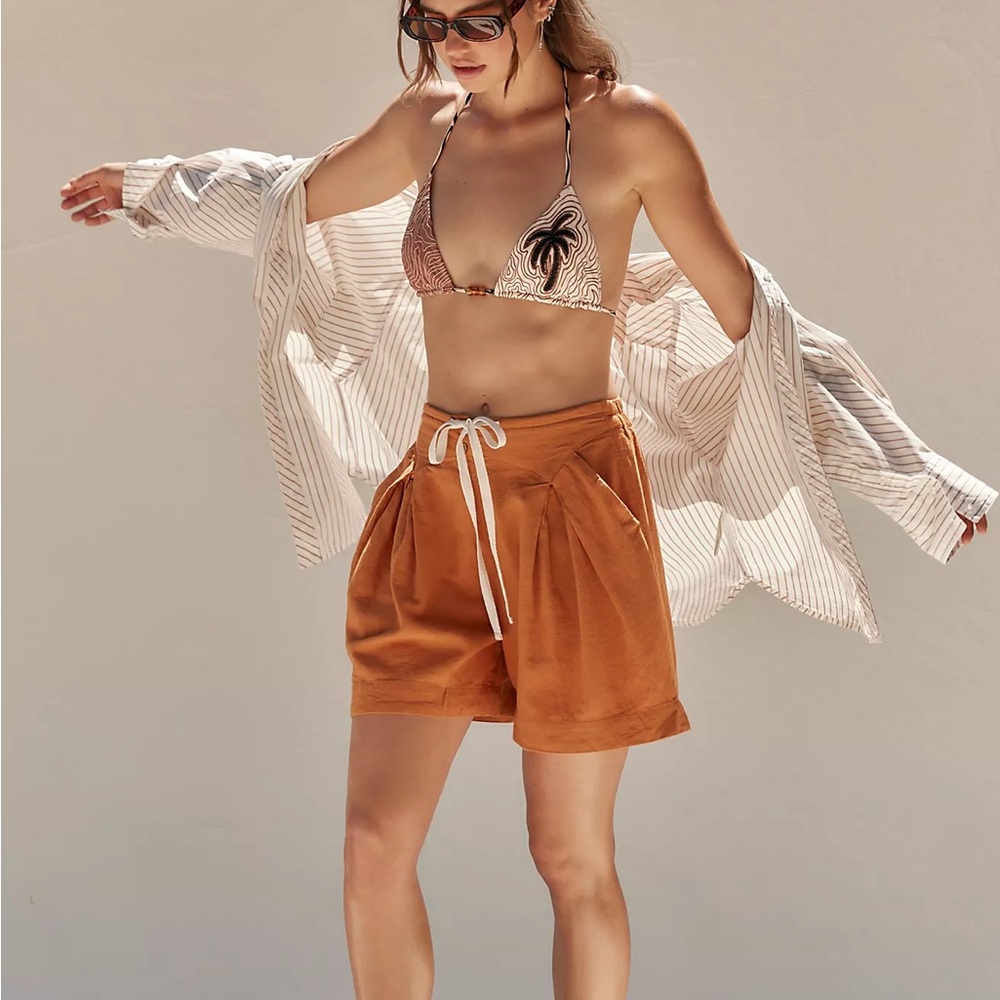 Free People Breeze Line Shorts in Blue Size S NWT